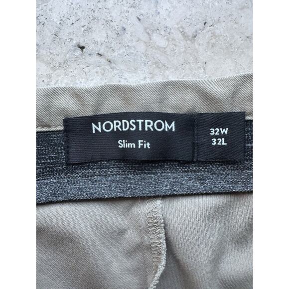 Nordstrom Khaki Slim Fit Dress Pants Men's Size 32 X 32 - Picture 3 of 6